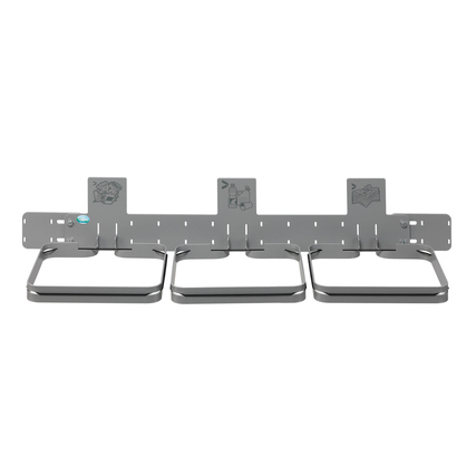 VAR Abfallsammelsystem RAS 1 111 x 20 x 38 cm (B x H x T) 3 x 120l 3 Sortierfächer Stahlblech, pulverbeschichtet silber