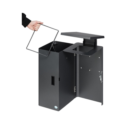 VAR Abfallbehälter WR 80 eisenglimmer Produktbild pa_ohnedeko_1 XL