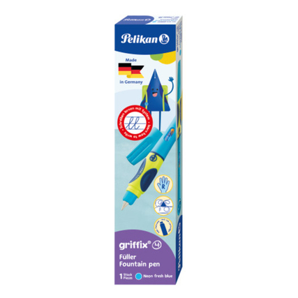 Pelikan Füllfederhalter griffix® Rechtshänder Faltschachtel neon fresh blue Produktbild pa_produktabbildung_2 XL