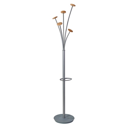 ALBA Garderobenständer Festival 188cm silbergrau