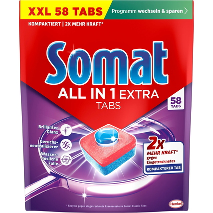 Somat Spülmaschinentabs All in 1 Extra Citrus 58 St./Pack.