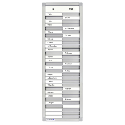 Legamaster An- und Abwesenheitstafel PROFESSIONAL 26 x 77 cm (B x H) Produktbild pa_ohnedeko_1 XL
