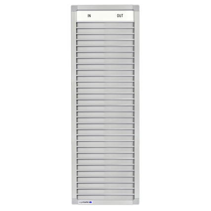 Legamaster An- und Abwesenheitstafel PROFESSIONAL Innenbereich 26 x 77 cm (B x H) 30 Mitarbeiter/Projekte Aluminium alu