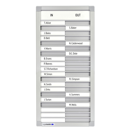 Legamaster An- und Abwesenheitstafel PROFESSIONAL 26 x 54 cm (B x H) Produktbild pa_ohnedeko_1 XL