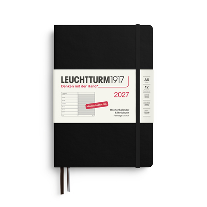 LEUCHTTURM 1917 Buchkalender Medium DIN A5 2027 Hardcover salbei Produktbild pa_produktabbildung_1 XL