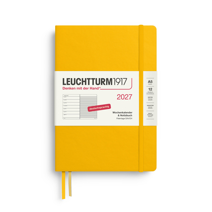 LEUCHTTURM 1917 Buchkalender Medium DIN A5 2027 Hardcover sunflower Produktbild pa_produktabbildung_1 XL