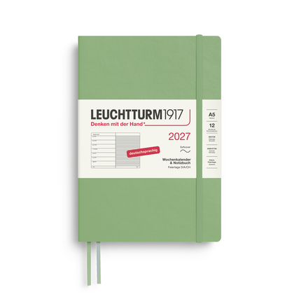 LEUCHTTURM 1917 Buchkalender Medium DIN A5 2027 Softcover salbei Produktbild pa_produktabbildung_1 XL