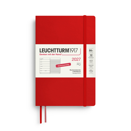 LEUCHTTURM 1917 Buchkalender Paperback DIN B6+ 2027 cherry Produktbild pa_produktabbildung_1 XL