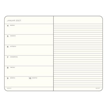 LEUCHTTURM 1917 Buchkalender Paperback DIN B6+ 2027 dusty Produktbild pa_produktabbildung_2 XL