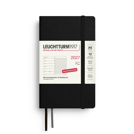 LEUCHTTURM 1917 Buchkalender Pocket DIN A6 2027 Softcover Produktbild pa_produktabbildung_1 XL