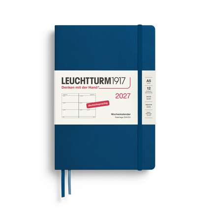 LEUCHTTURM 1917 Buchkalender Medium DIN A5 2027 Hardcover indigo Produktbild pa_produktabbildung_1 XL