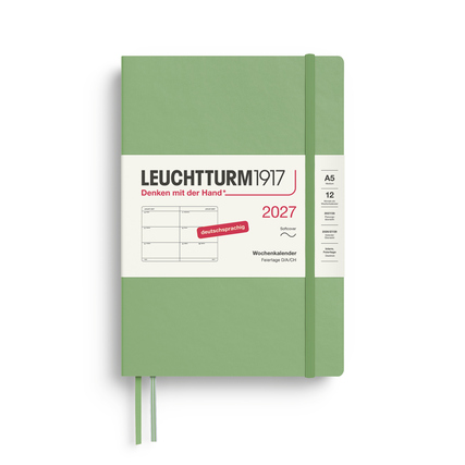 LEUCHTTURM 1917 Buchkalender Medium DIN A5 2027 *Softcover* salbei Produktbild pa_produktabbildung_1 XL