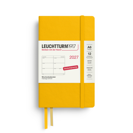 LEUCHTTURM 1917 Buchkalender Pocket DIN A6 2027 Hardcover sunflower Produktbild pa_produktabbildung_1 XL