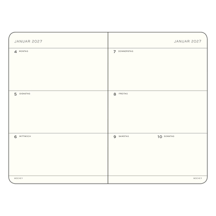 LEUCHTTURM 1917 Buchkalender Pocket DIN A6 2027 Softcover forest green Produktbild pa_produktabbildung_2 XL