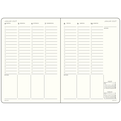 LEUCHTTURM 1917 Buchkalender Composition DIN B5 2027 Produktbild pa_produktabbildung_2 XL