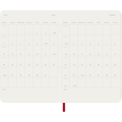 Moleskine® Taschenkalender Pocket 2027 Softcover scharlachrot Produktbild pa_produktabbildung_4 XL