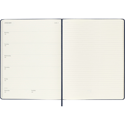 Moleskine® Buchkalender XL 2027 Hardcover saphirblau Produktbild pa_produktabbildung_3 XL