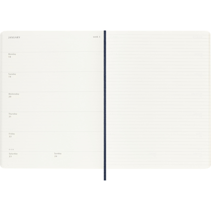 Moleskine® Buchkalender XL 2027 *Softcover* saphirblau Produktbild pa_produktabbildung_3 XL