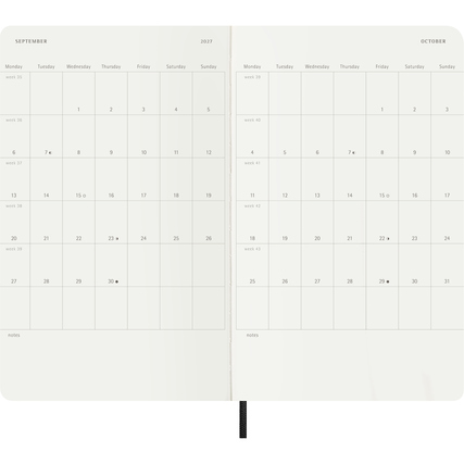 Moleskine® Taschenkalender Large horizontal Softcover 2027 Produktbild pa_produktabbildung_4 XL