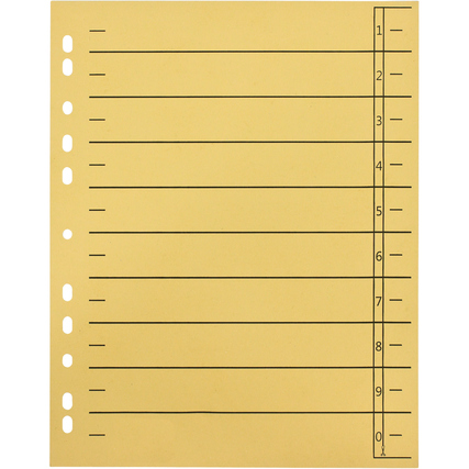 Soennecken Trennblatt DIN A4 Papier, 100 % recycelt gelb 100 St./Pack.