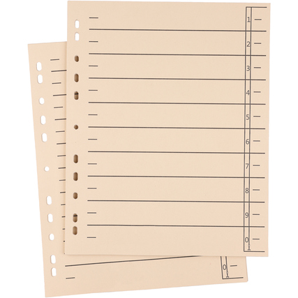 Soennecken Trennblatt DIN A4 Papier, 100 % recycelt chamois 100 St./Pack.