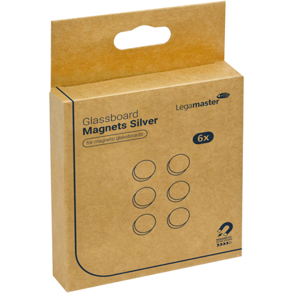 Legamaster Magnet 12mm 0,3kg Metall silber 6 St./Pack.