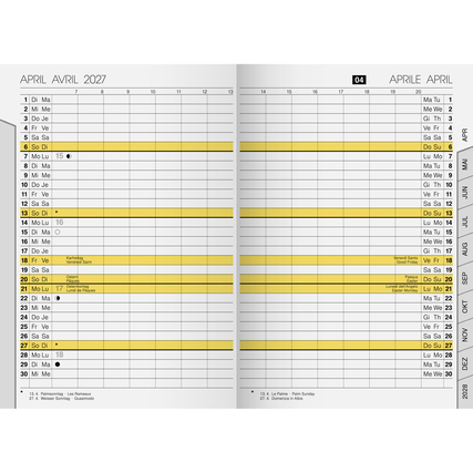 rido/idé Einlage Kalender uni-planer 2027 Produktbild pa_produktabbildung_1 XL