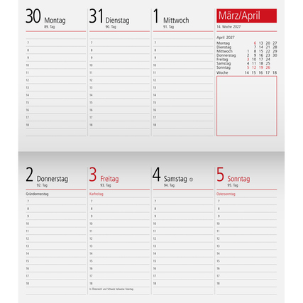 rido/idé Einlage Kalender TM 17/contacter 2027 Produktbild pa_produktabbildung_1 XL