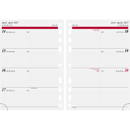 rido/idé Einlage Kalender Timing 1 2027 Produktbild pa_produktabbildung_1 XL