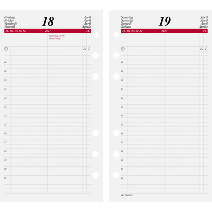 rido/idé Einlage Kalender Timing 2 2027 Produktbild pa_produktabbildung_1 XL