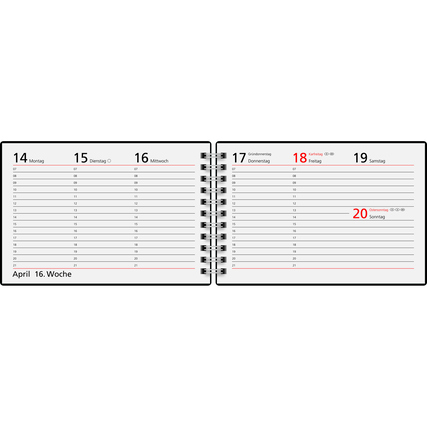 rido/idé Taschenkalender Septimus DIN A6 quer 2027 Produktbild pa_produktabbildung_2 XL