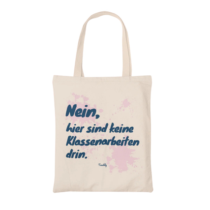 Teachly Tragetasche Nein, hier sind keine Klassenarbeiten drin natur/rose Produktbild pa_produktabbildung_1 XL