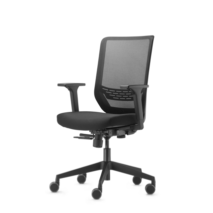 Trend Office Bürodrehstuhl to-sync work mesh Task 41-52cm Synchronmechanik Rolle weich gebremst (für Hartboden) Polyamid schwarz