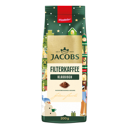 JACOBS Kaffee Klassisch mild, seidig-sanft gemahlen 200 g/Pack.