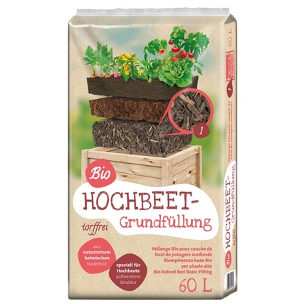 Floragard Mulch Hochbeet-Grundbefüllung 60 l/Pack.