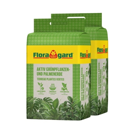 Floragard Gartenerde Grünpflanzen- und Palmenerde 2 x 20 l/Pack.