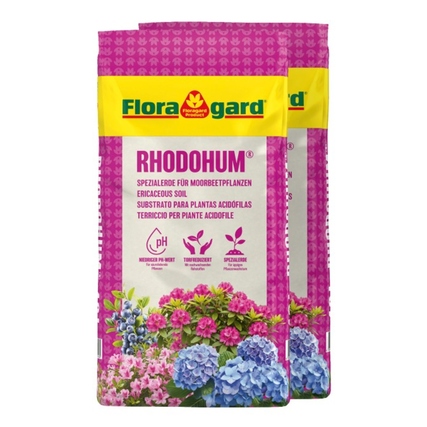 Floragard Gartenerde Rhodohum Rhododendron, Azaleen, Moorbeetpflanzen 2 x 18 l/Pack.