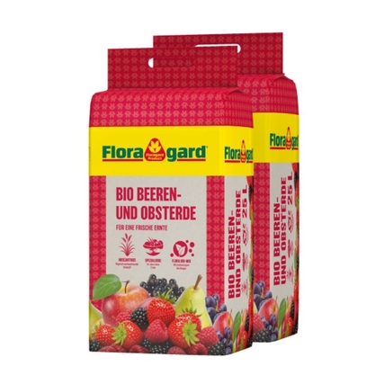 Floragard Gartenerde Obst, Beeren 2 x 25 l/Pack.