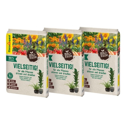 Floragard Blumenerde Universal 3 x 10 l/Pack.