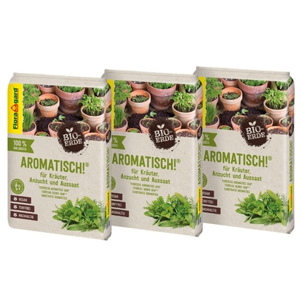 Floragard Blumenerde Aromatisch!® Kräuter 3 x 10 l/Pack.
