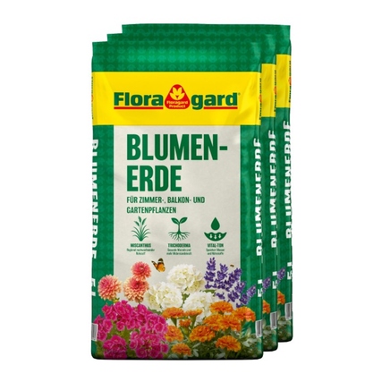 Floragard Blumenerde Universal 3 x 5 l/Pack.