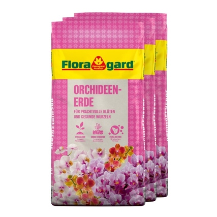 Floragard Blumenerde Orchideen 3 x 5 l/Pack.