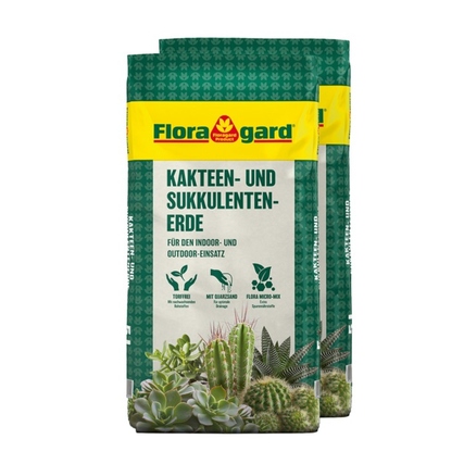 Floragard Blumenerde Kakteen, Sukkulenten 2 x 18 l/Pack.