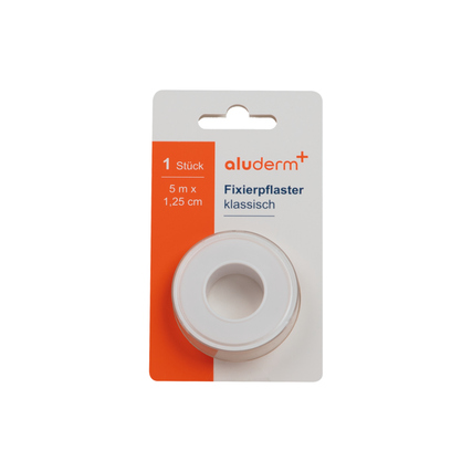 aluderm® Rollenpflaster klassisch 1,25 cm x 5 m (B x L) Viskose braun