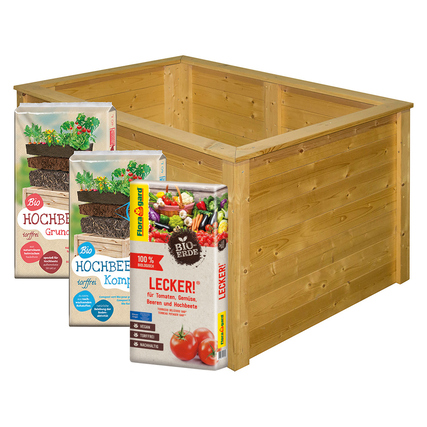 Floragard Hochbeet 120 x 80 x 80 cm (B x H x T) Holz buche