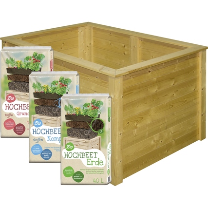 Floragard Hochbeet 120 x 80 x 80 cm (B x H x T) Holz buche