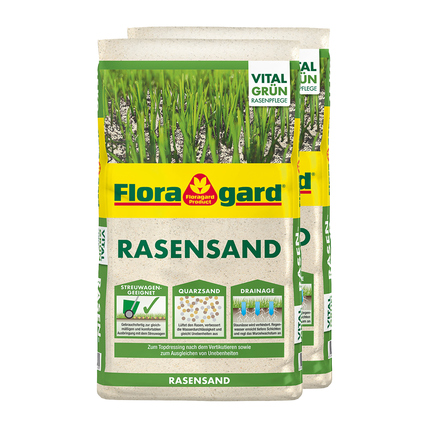 Floragard Pflanzensubstrat Rasen 2 x 15 kg/Pack.