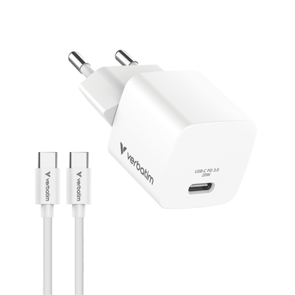Verbatim Reisenetzteil Mini-GaN inkl. USB-C Ladekabel (bis 60 W) Produktbild pa_produktabbildung_1 XL