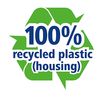 100% recycled plastic housing