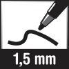 Strichstärke 1,5 mm